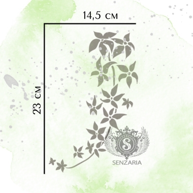 Трафарет - Клематис 1 Трафарет - Клематис 1